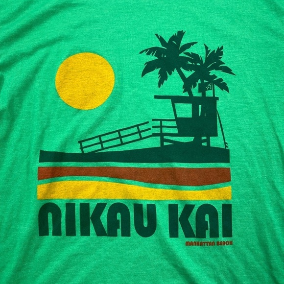 NWT Nikau Kai Green Off Duty Tropical Beach Short Sleeve Women's Small T‎ Shirt - Picture 8 of 9